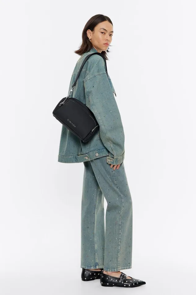Medium Black Pocket Crossbody Bag Dark Anthracite Women Bimba Y Lola Crossbody Bags Medium Black Pocket Crossbody Bag Dark Anthracite Women Bimba Y Lola Crossbody Bags