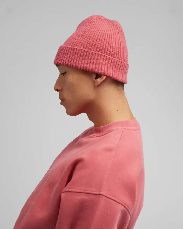 Men Beanies Colorful Standard Merino Wool Beanie Scarlet Red