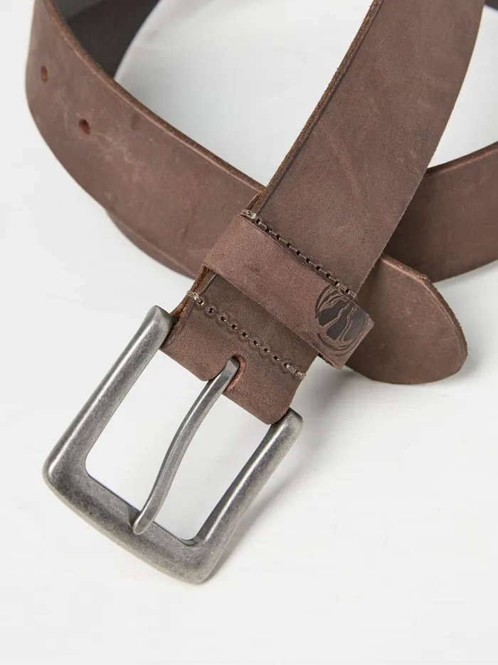 Men Belts Fat Face Brown Nubuck Leather Belt