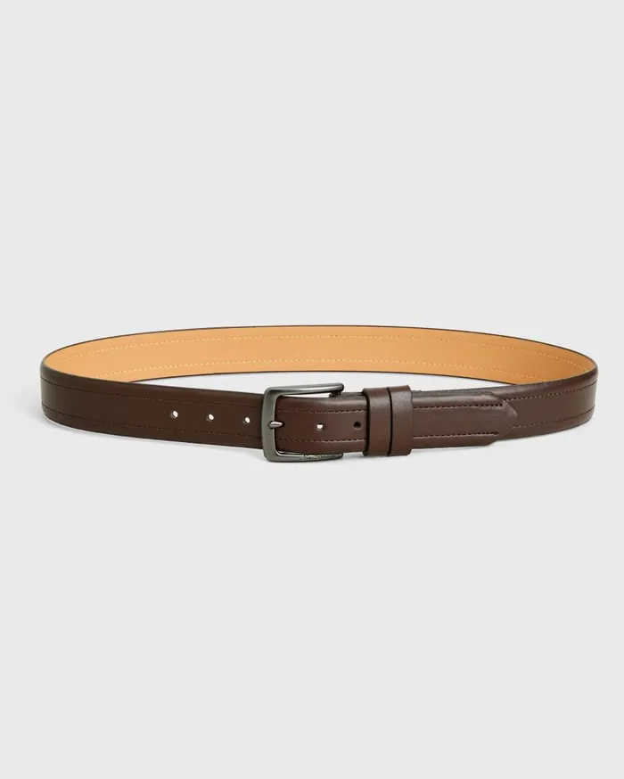 Men Ben Sherman Belts Vegan Leather Belt 8211 Brown