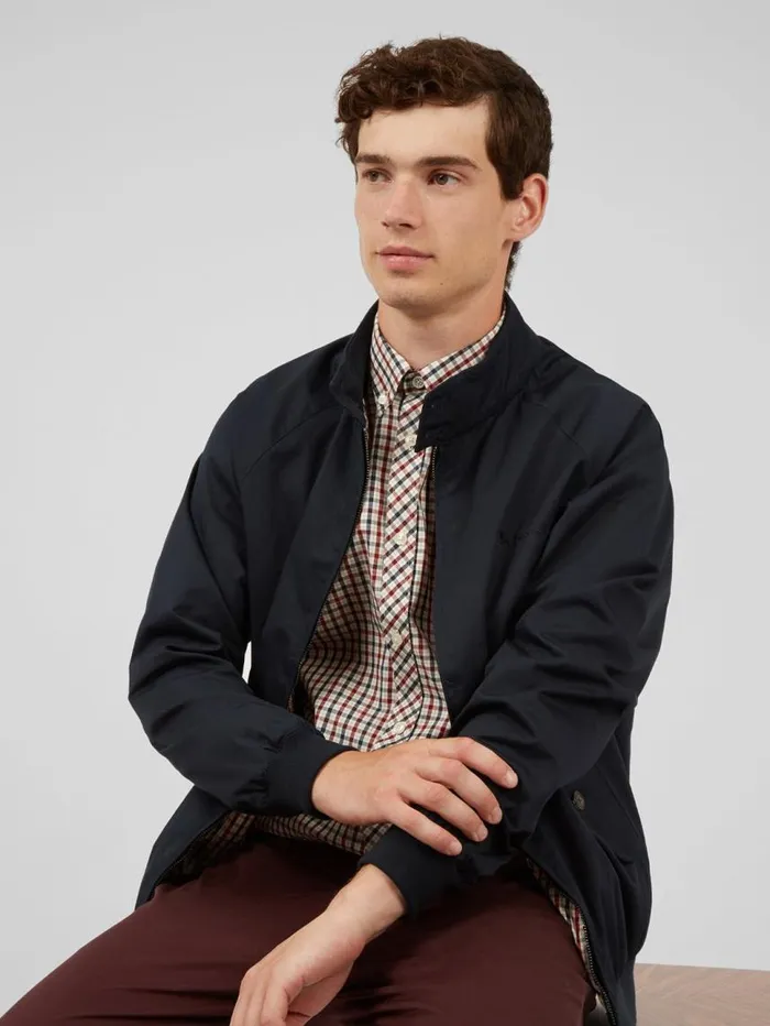 Men Ben Sherman Harrington Jackets Signature Harrington Jacket 8211 Dark Navy