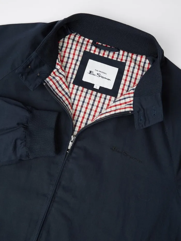 Men Ben Sherman Harrington Jackets Signature Harrington Jacket 8211 Dark Navy
