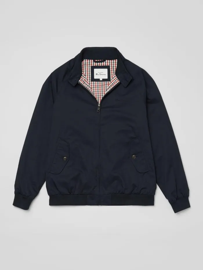 Men Ben Sherman Harrington Jackets Signature Harrington Jacket 8211 Dark Navy