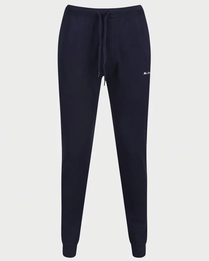 Men Ben Sherman Joggers and Track Pants Oliver Knit Lounge Pants 8211 Navy
