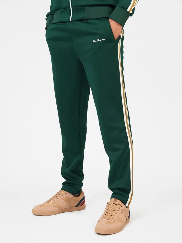 Men Ben Sherman Joggers and Track Pants Signature House Taped Track Pant 8211 Dark Green Men Ben Sherman Joggers and Track Pants Signature House Taped Track Pant 8211 Dark Green