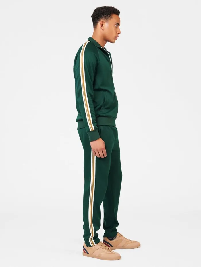 Men Ben Sherman Joggers and Track Pants Signature House Taped Track Pant 8211 Dark Green
