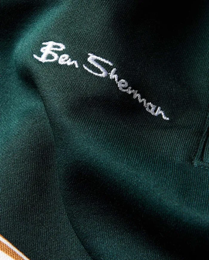 Men Ben Sherman Joggers and Track Pants Signature House Taped Track Pant 8211 Dark Green