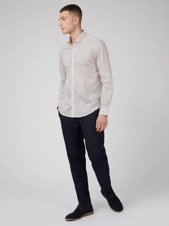 Men Ben Sherman Long Sleeve Shirts Mod Dash Print LongSleeve Shirt Men Ben Sherman Long Sleeve Shirts Mod Dash Print LongSleeve Shirt