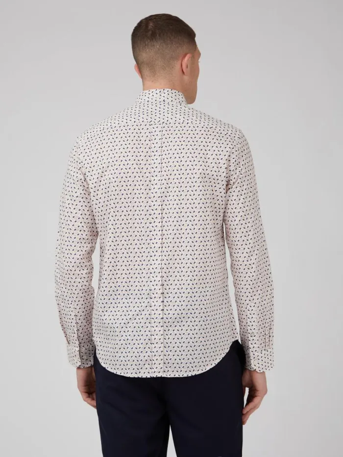 Men Ben Sherman Long Sleeve Shirts Mod Dash Print LongSleeve Shirt Men Ben Sherman Long Sleeve Shirts Mod Dash Print LongSleeve Shirt