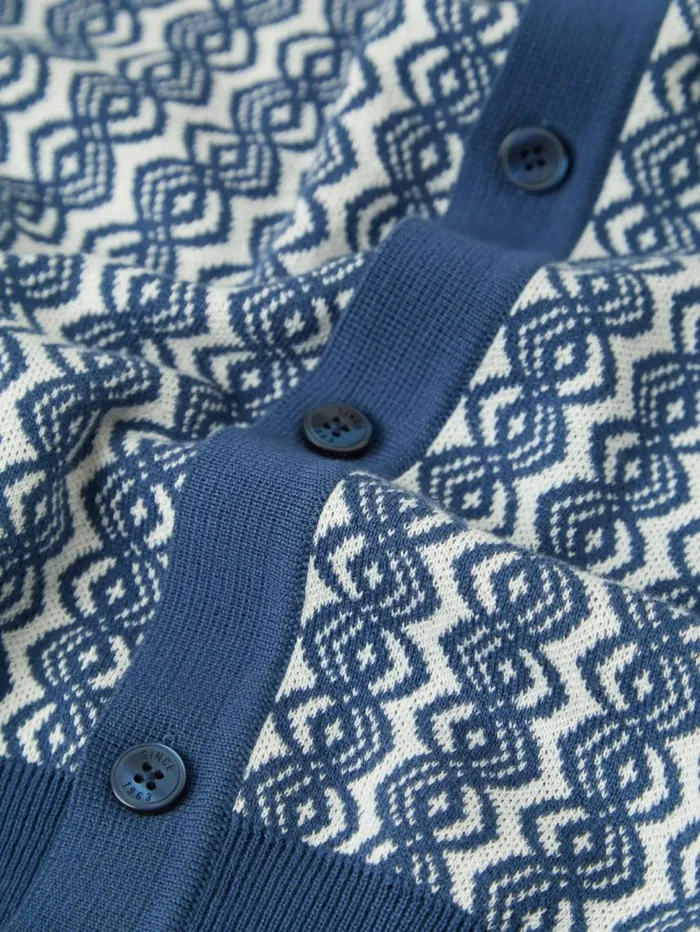 Men Ben Sherman Mod Knit Polos Geo Knit Polo Sweater Polo Blue Polo Shirt Men Ben Sherman Mod Knit Polos Geo Knit Polo Sweater Polo Blue Polo Shirt