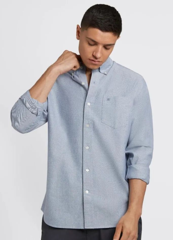 Men Ben Sherman Oxford Shirts Brighton Oxford Organic Shirt 8211 Navy