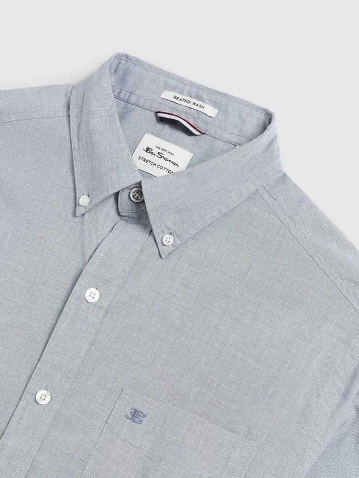 Men Ben Sherman Oxford Shirts Brighton Oxford Organic Shirt 8211 Navy