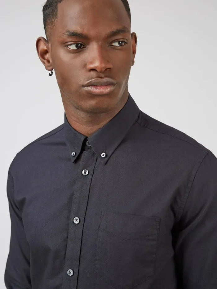 Men Ben Sherman Oxford Shirts Signature Organic Oxford Shirt 8211 Barely Black Men Ben Sherman Oxford Shirts Signature Organic Oxford Shirt 8211 Barely Black