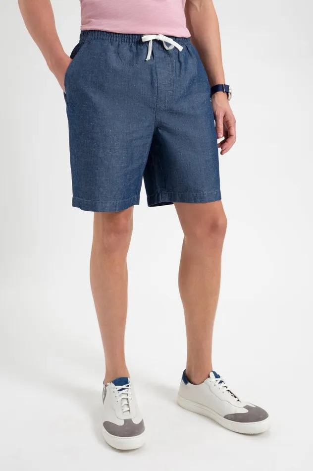 Men Ben Sherman Shorts Hastings Organic Chambray Chino Deck Short