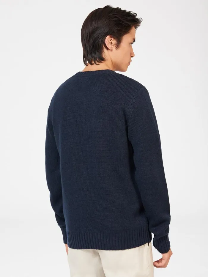 Men Ben Sherman Sweaters and Knits Aran Textured Knit Crewneck Sweater