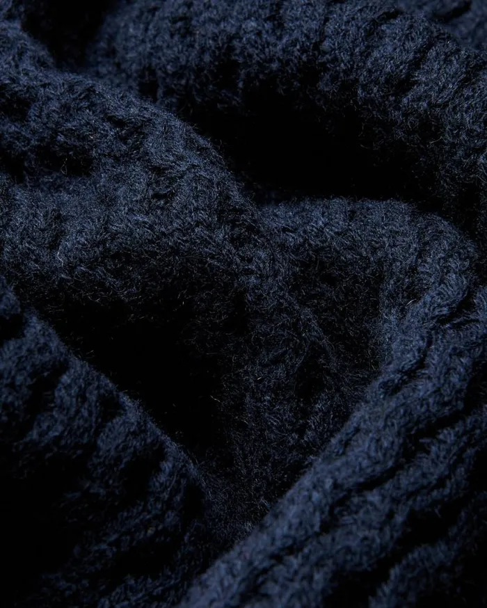 Men Ben Sherman Sweaters and Knits Aran Textured Knit Crewneck Sweater