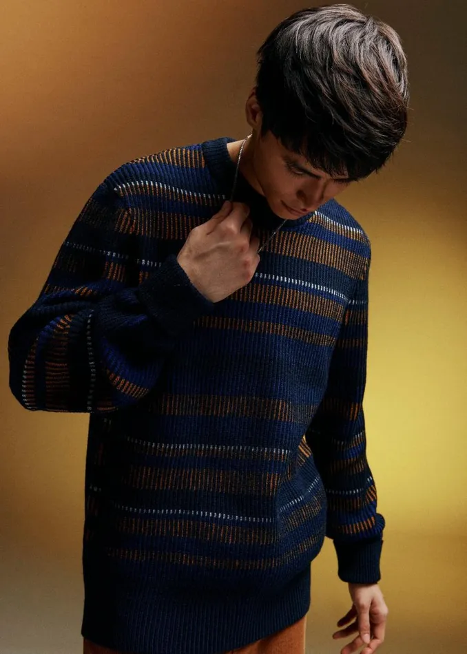 Men Ben Sherman Sweaters and Knits B By Stripe Knit Sweater