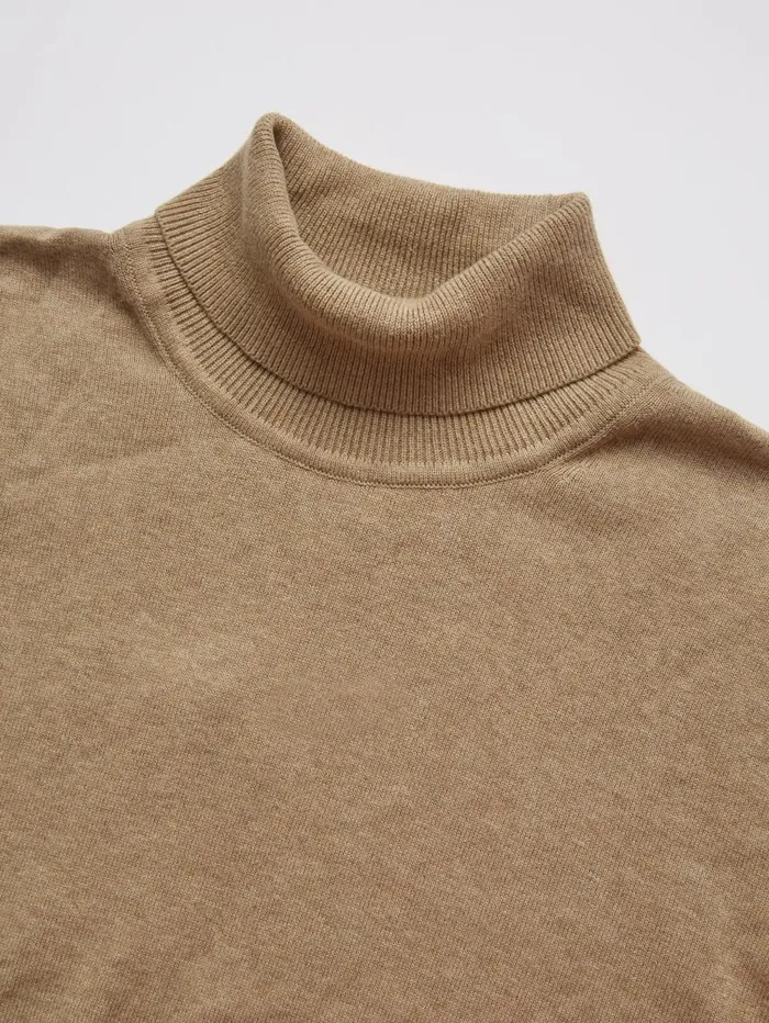 Men Ben Sherman Sweaters and Knits Signature Knit RollNeck Sweater 8211 Sand