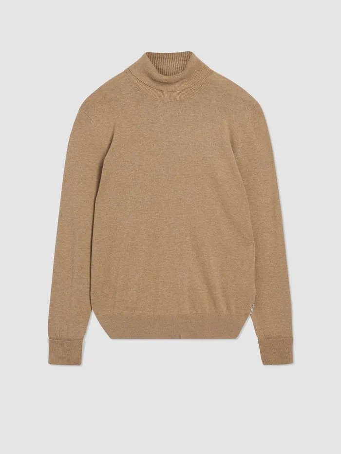 Men Ben Sherman Sweaters and Knits Signature Knit RollNeck Sweater 8211 Sand