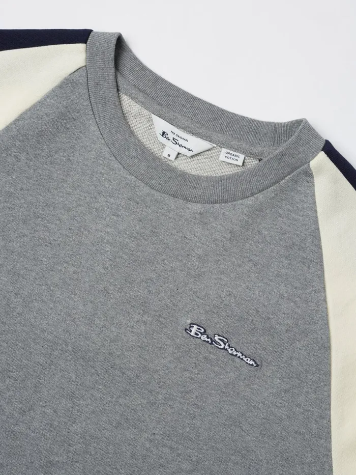Men Ben Sherman Sweatshirts and Hoodies Color Block Crewneck Sweatshirt 8211 Steel Men Ben Sherman Sweatshirts and Hoodies Color Block Crewneck Sweatshirt 8211 Steel