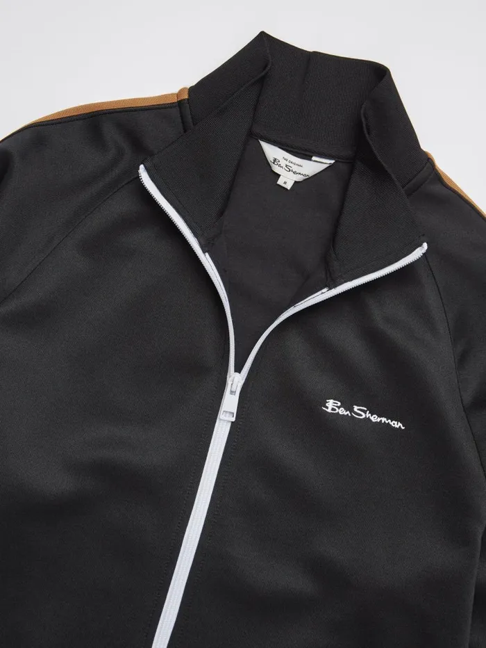 Men Ben Sherman Sweatshirts and Hoodies Signature ZipThrough Track Jacket 8211 Black