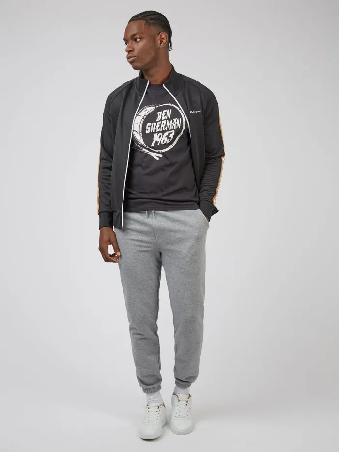 Men Ben Sherman Sweatshirts and Hoodies Signature ZipThrough Track Jacket 8211 Black
