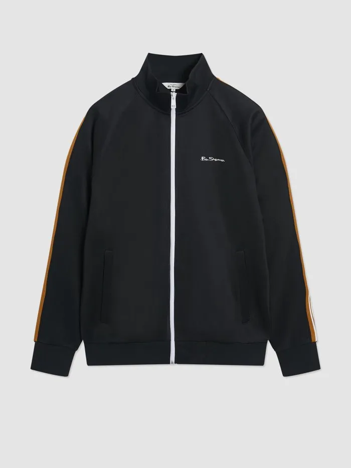 Men Ben Sherman Sweatshirts and Hoodies Signature ZipThrough Track Jacket 8211 Black