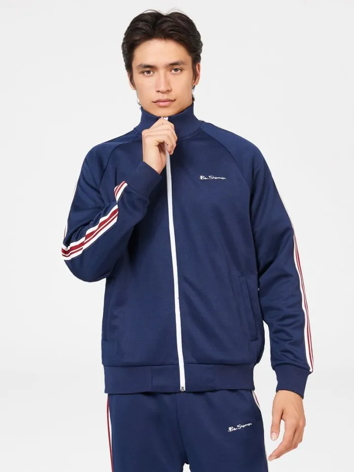 Men Ben Sherman Sweatshirts and Hoodies Signature ZipThrough Track Jacket 8211 Marine Men Ben Sherman Sweatshirts and Hoodies Signature ZipThrough Track Jacket 8211 Marine