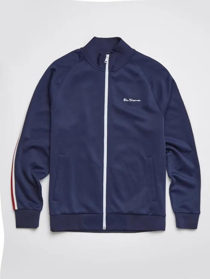 Men Ben Sherman Sweatshirts and Hoodies Signature ZipThrough Track Jacket 8211 Marine
