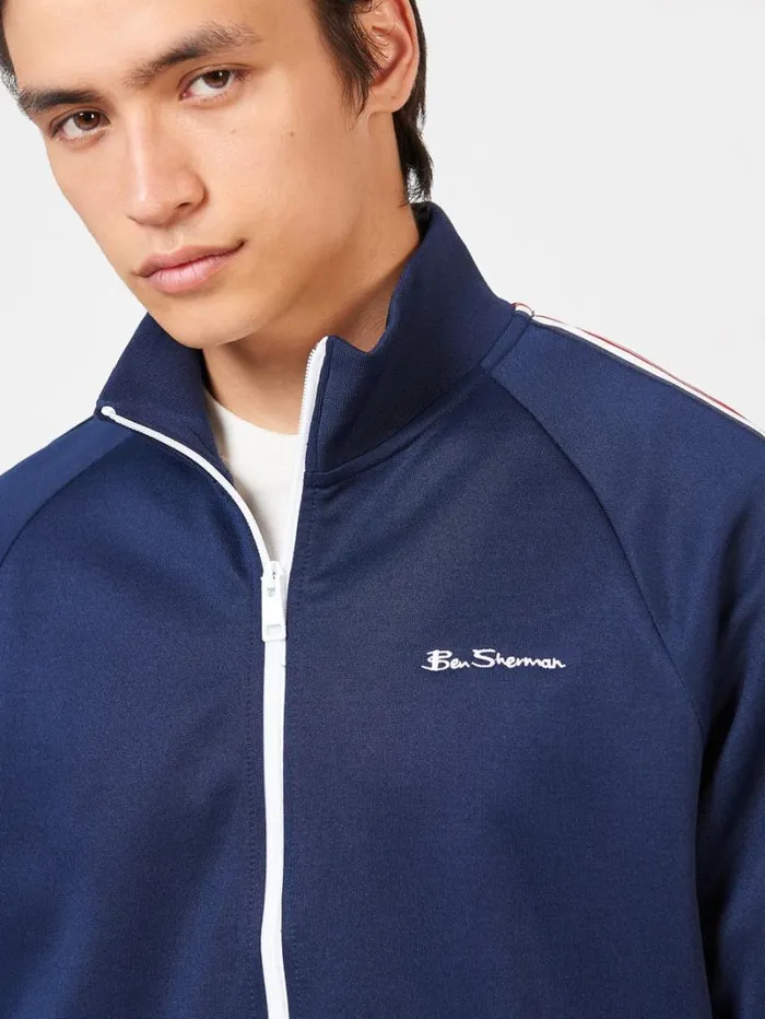 Men Ben Sherman Sweatshirts and Hoodies Signature ZipThrough Track Jacket 8211 Marine