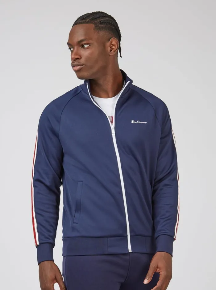 Men Ben Sherman Sweatshirts and Hoodies Signature ZipThrough Track Jacket 8211 Marine