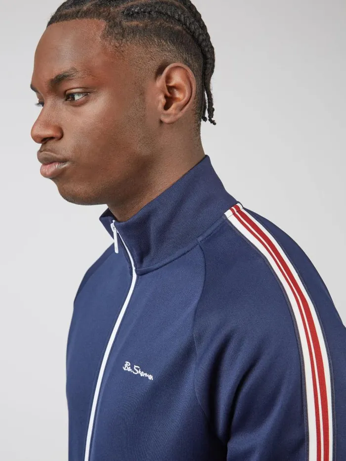 Men Ben Sherman Sweatshirts and Hoodies Signature ZipThrough Track Jacket 8211 Marine