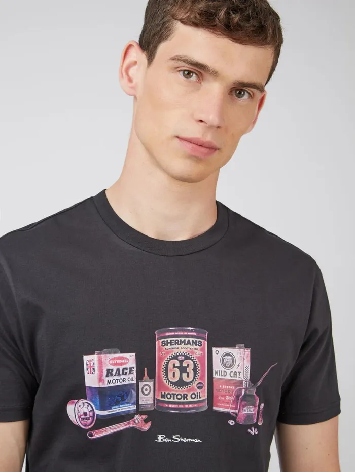 Men Ben Sherman TShirts and Graphic Tees Organic Jersey ChestPrint Graphic Tee Men Ben Sherman TShirts and Graphic Tees Organic Jersey ChestPrint Graphic Tee