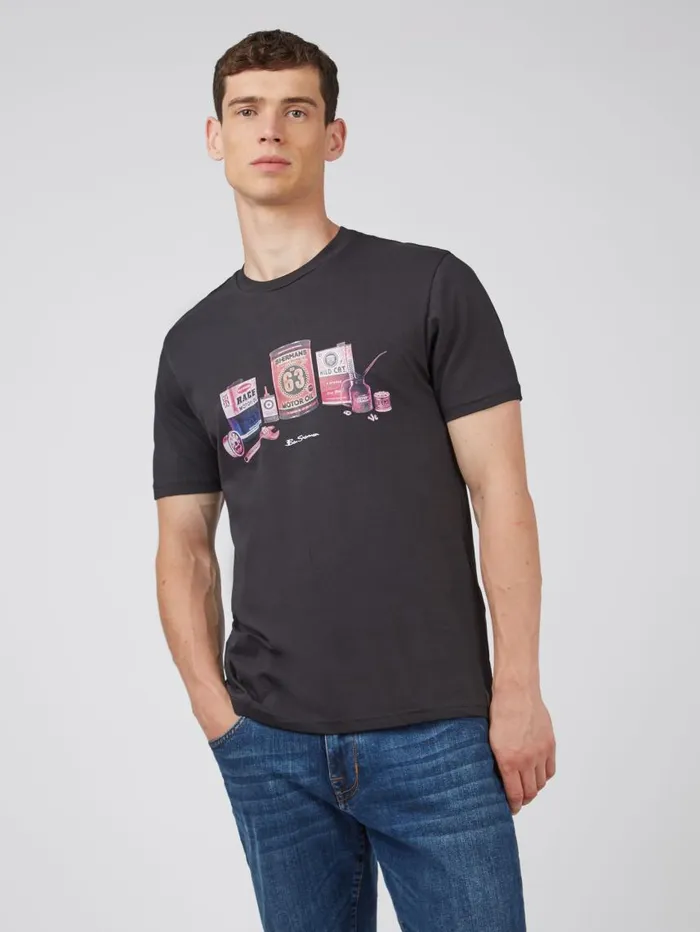 Men Ben Sherman TShirts and Graphic Tees Organic Jersey ChestPrint Graphic Tee Men Ben Sherman TShirts and Graphic Tees Organic Jersey ChestPrint Graphic Tee