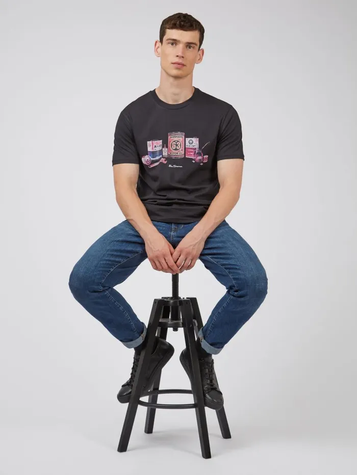 Men Ben Sherman TShirts and Graphic Tees Organic Jersey ChestPrint Graphic Tee Men Ben Sherman TShirts and Graphic Tees Organic Jersey ChestPrint Graphic Tee