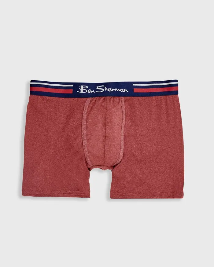 Men Ben Sherman Underwear 4Pack Microfiber Boxer Briefs 8211 PlaidRedGreyNavy