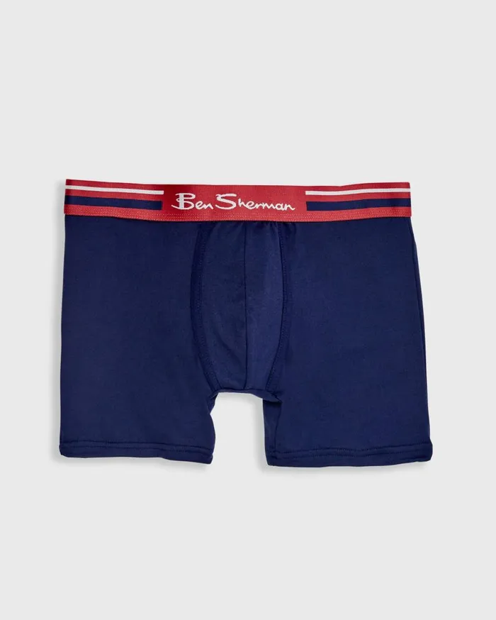 Men Ben Sherman Underwear 4Pack Microfiber Boxer Briefs 8211 PlaidRedGreyNavy