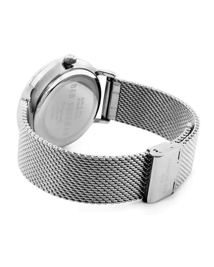 Men Ben Sherman Watches Portobello Heritage Watch 8211 SilverWhiteSilver
