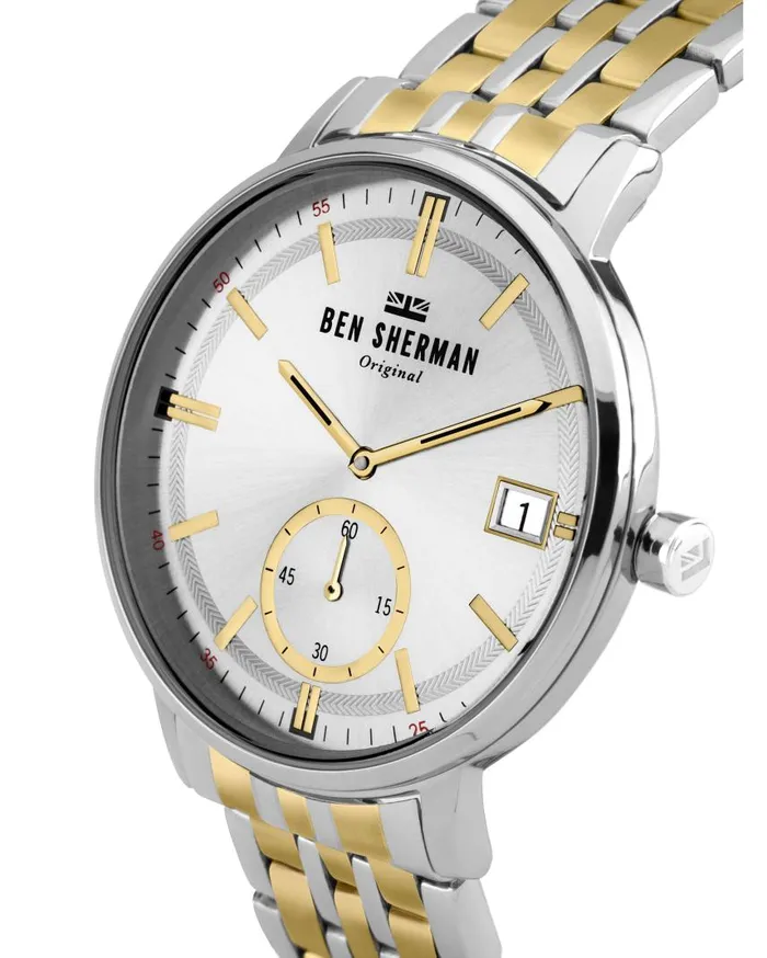 Men Ben Sherman Watches Portobello Professional Watch 8211 SilverGoldSilverSilver