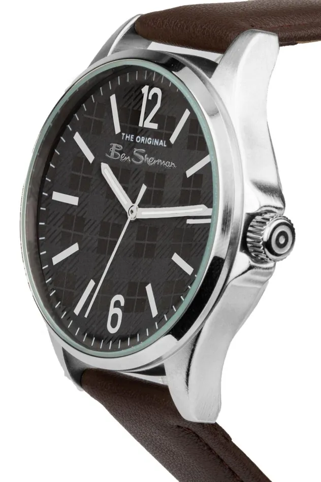 Men Ben Sherman Watches Strap Watch 41mm 8211 BrownGreySilver Men Ben Sherman Watches Strap Watch 41mm 8211 BrownGreySilver