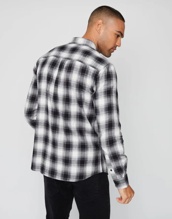 Men Black and Burgundy Flannel Check Long Sleeve Shirts 2 Pack Threadbare Shirts Men Black and Burgundy Flannel Check Long Sleeve Shirts 2 Pack Threadbare Shirts