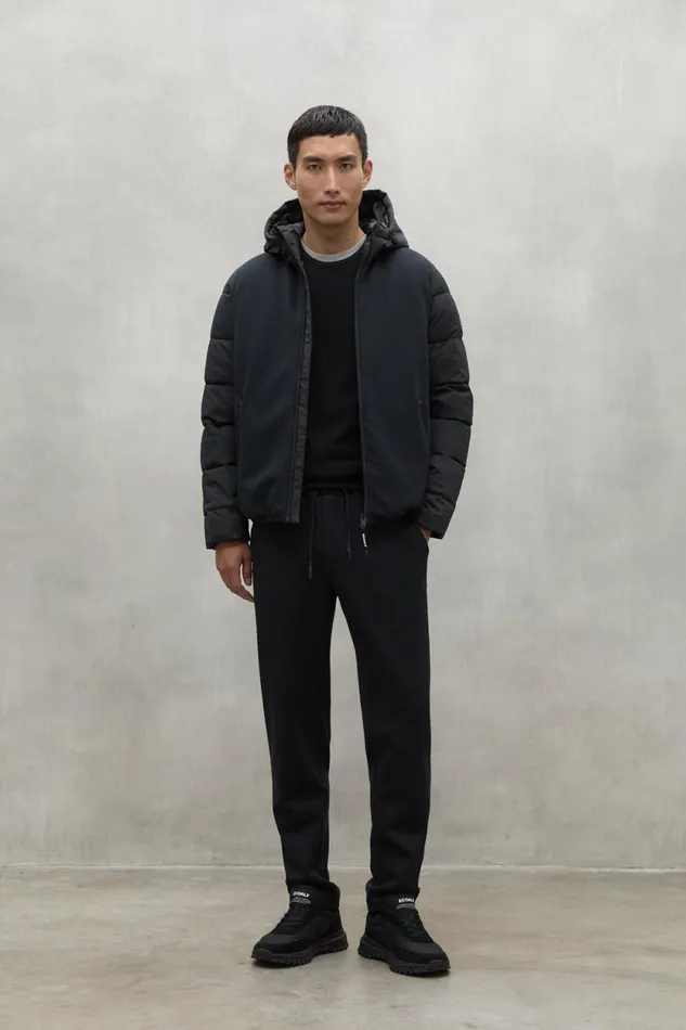 Men Black Ritter Jacket Ecoalf Coats And Jackets