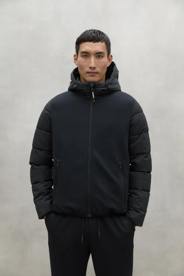 Men Black Ritter Jacket Ecoalf Coats And Jackets