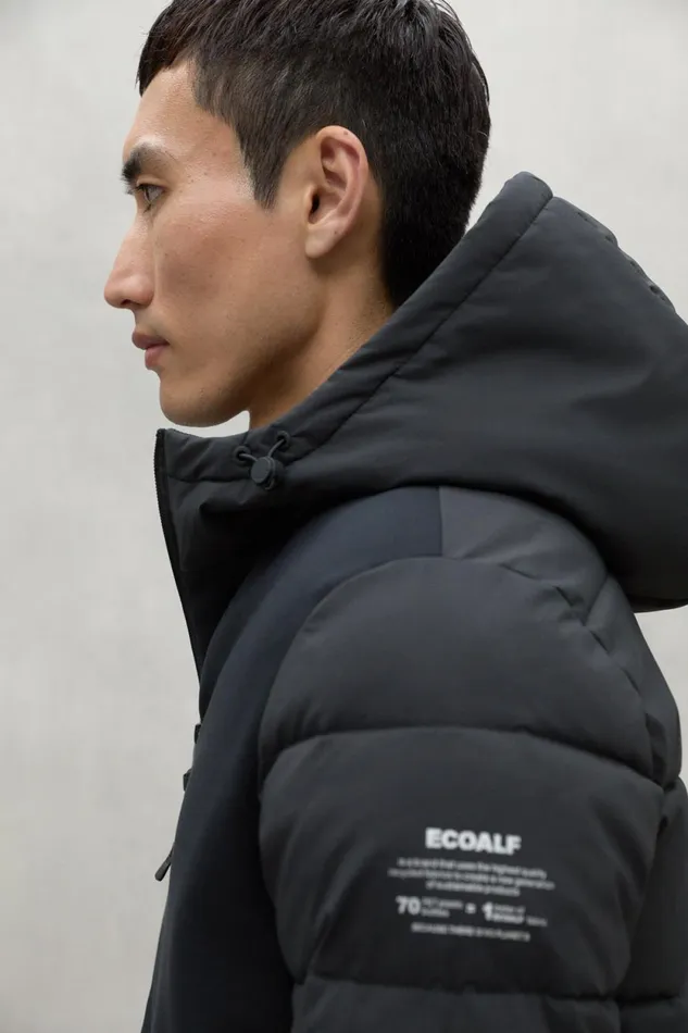 Men Black Ritter Jacket Ecoalf Coats And Jackets