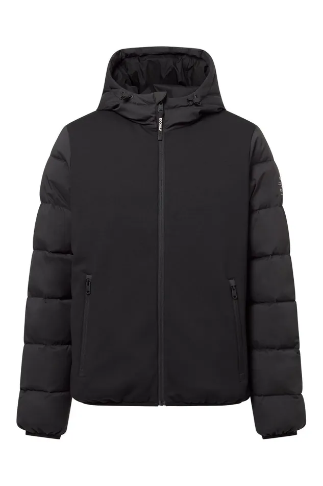 Men Black Ritter Jacket Ecoalf Coats And Jackets
