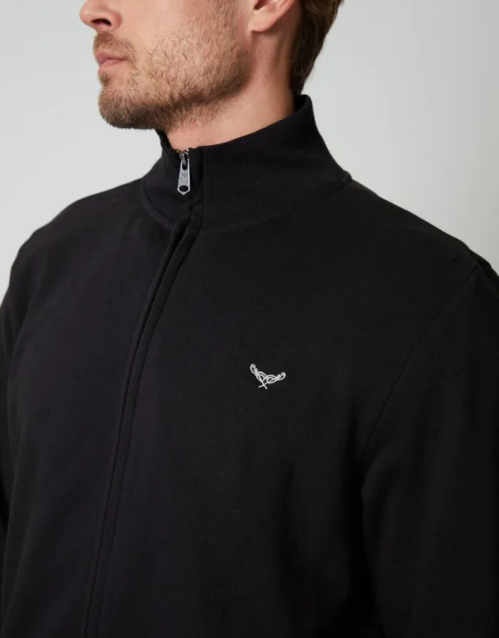 Men Black ZipUp Fleece Jumper Threadbare Sweatshirts Men Black ZipUp Fleece Jumper Threadbare Sweatshirts