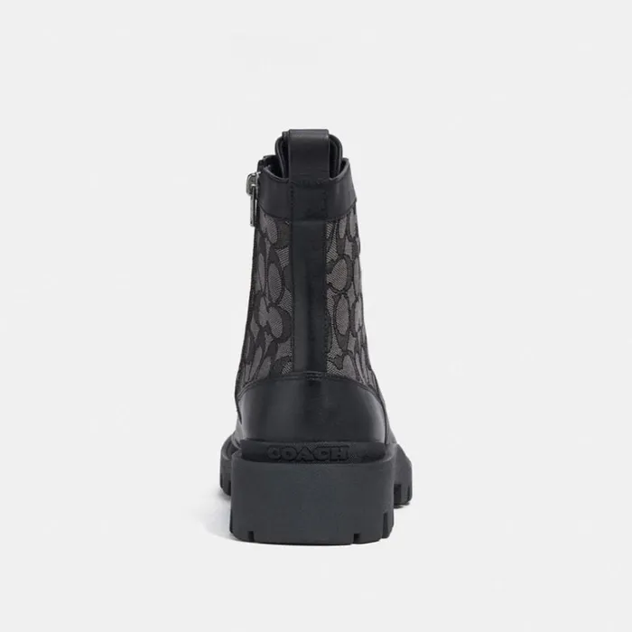Men Boots Coach Citysole Lace Up Boot In Signature Jacquard Black