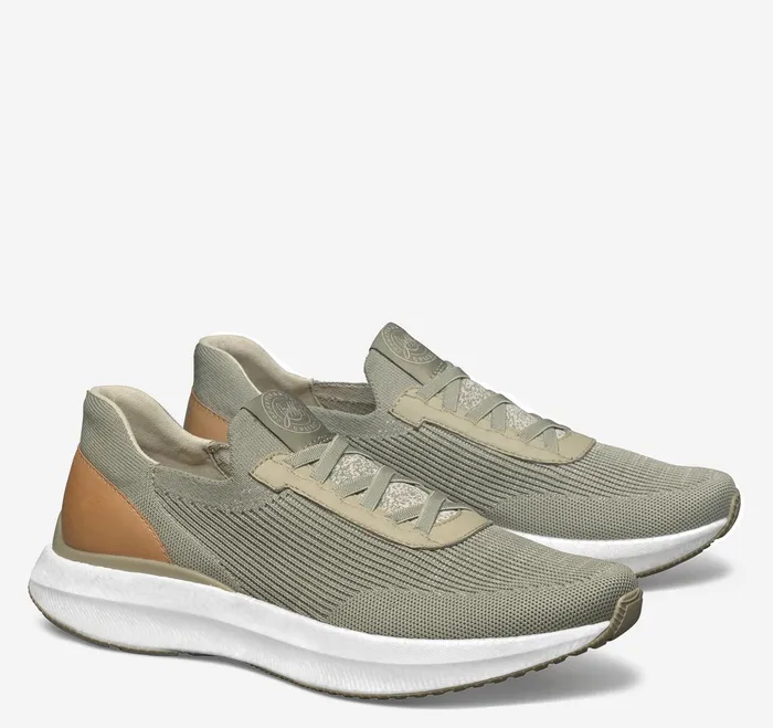 Men Briley Knit Jogger Taupe Knit JohnstonandMurphy SlipOns and Loafers