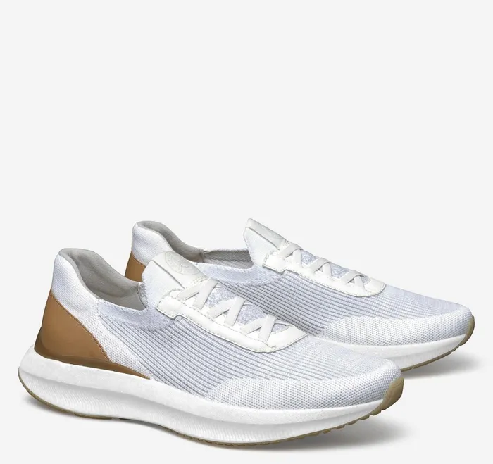Men Briley Knit Jogger White Knit JohnstonandMurphy SlipOns and Loafers