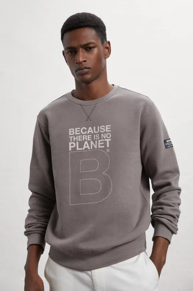Men Brown Great B Sweatshirt Ecoalf Sweatshirts